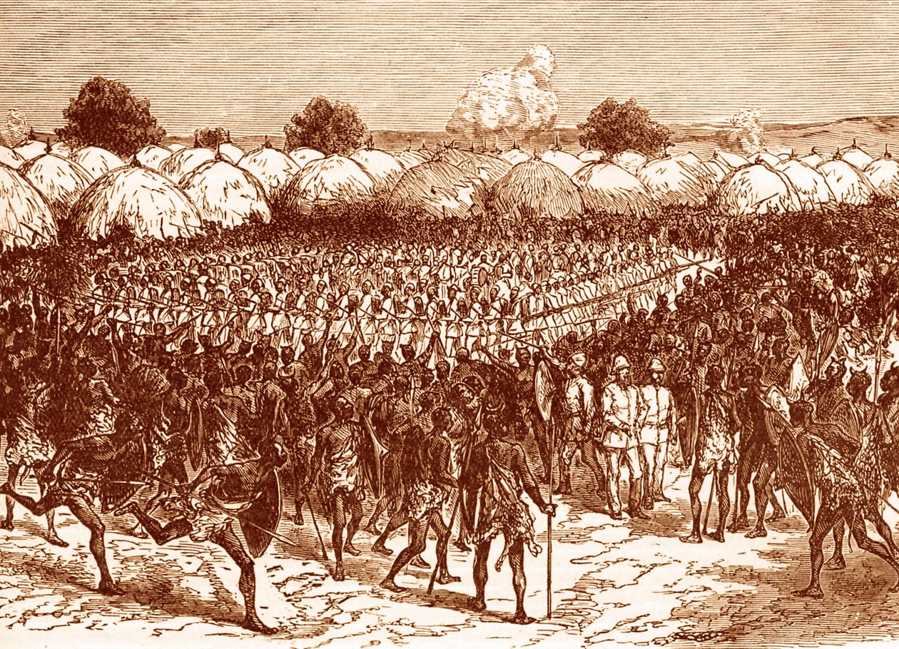 Protesta en Masindi contra el explorador británico Samuel Baker de Unbekannter Künstler