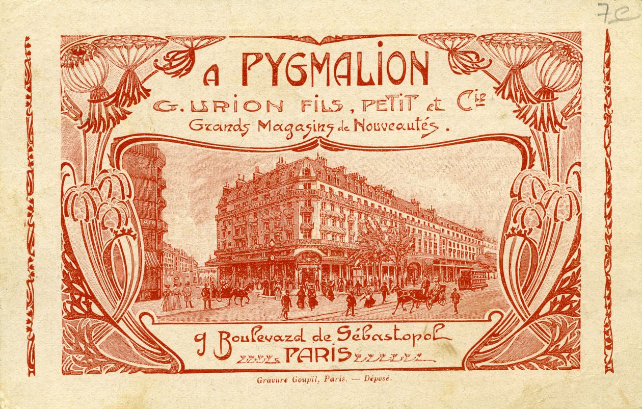 Pygmalion- anuncio de unos grandes almacenes franceses. de Unbekannter Künstler