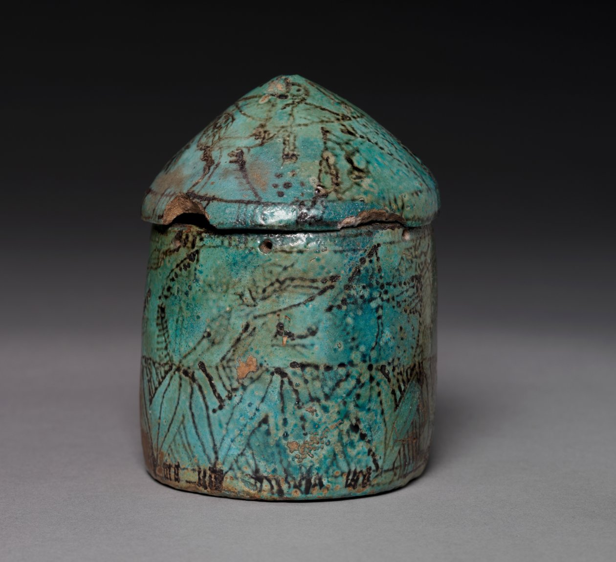 Pyxis con tapa, finales del Reino Medio a principios del Nuevo Reino, c.1901-1525 a.C. de Unbekannt