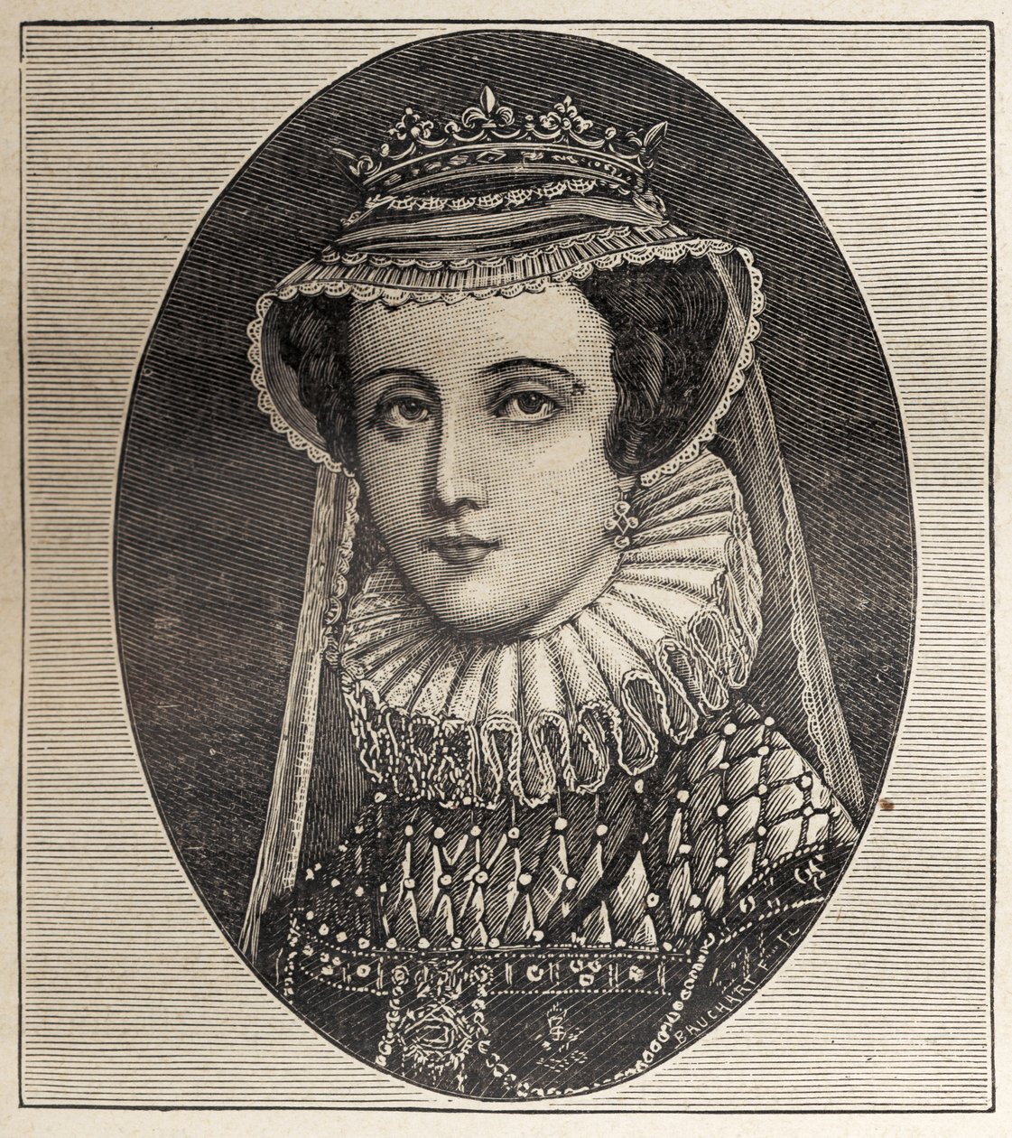 Queen Mary Stewart (grabado) de Unbekannter Künstler