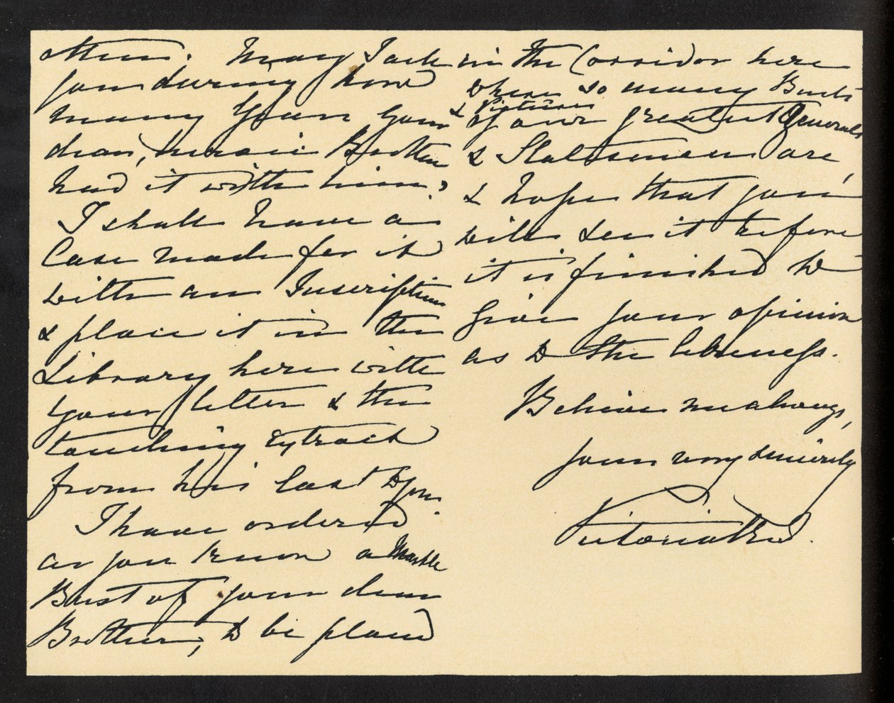 Reina Victoria - carta manuscrita a Miss Mary Augusta Gordon, agradeciéndole la biblia que recibió como regalo. de Unbekannter Künstler