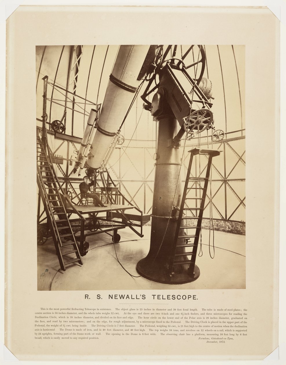Telescopio de R S Newall". de Unbekannter Künstler