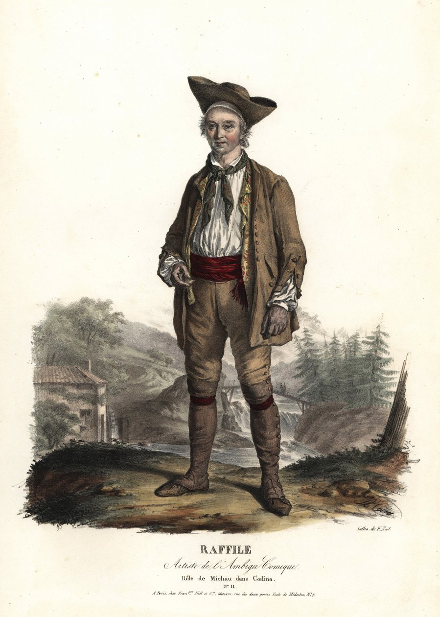 Raffile como Michau en Coelina de Rene Charles Guilbert de Pixerecourt, Ambigu Comique de Unbekannter Künstler