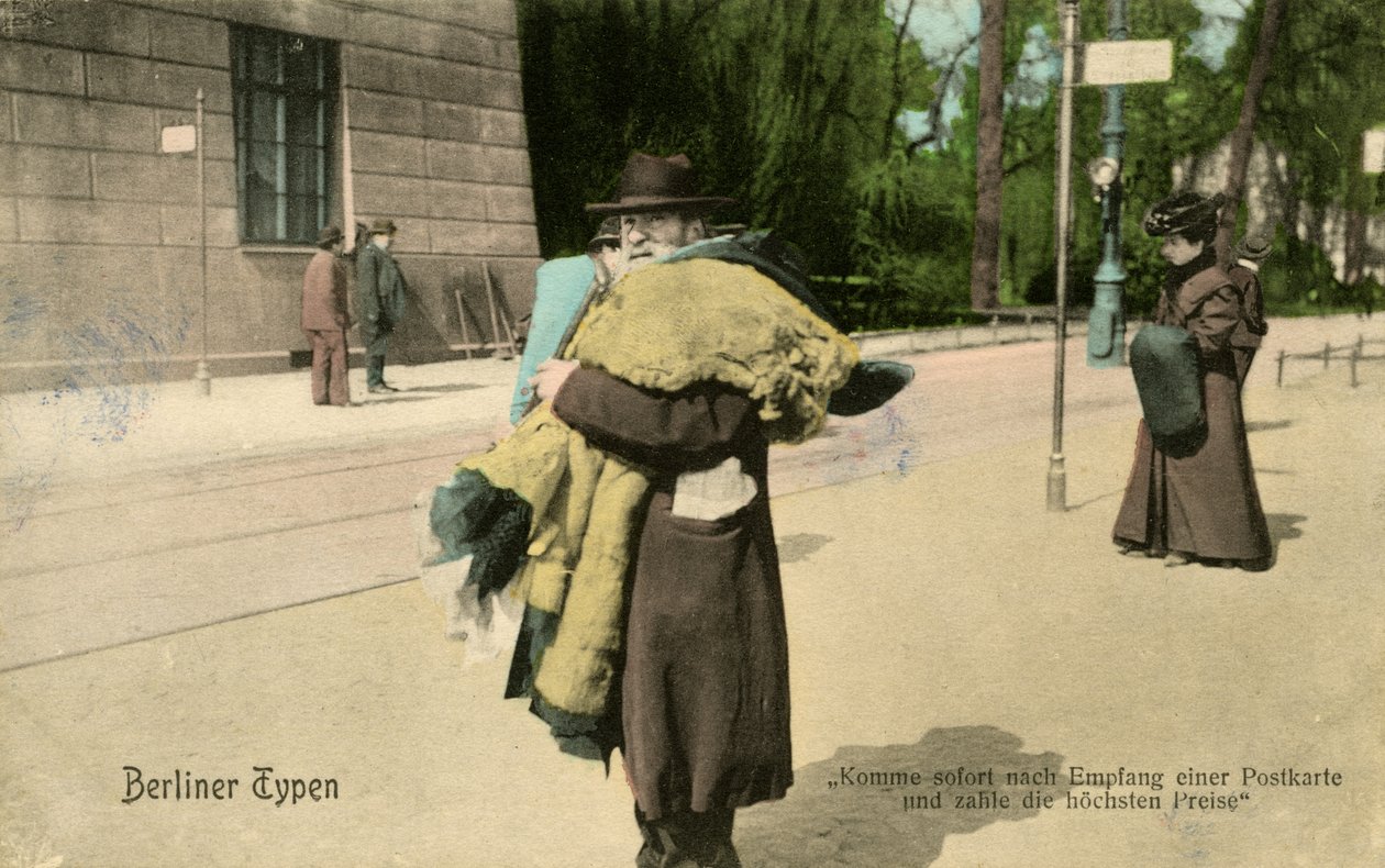 Hombre de trapo y hueso, finales del siglo XIX/principios del XX (tarjeta postal) de Unbekannter Künstler