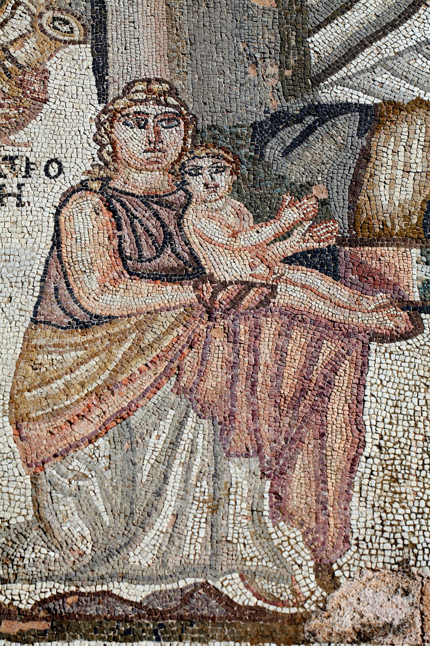 Representación del recién nacido Aquiles con su nodriza, Anatrophe (detalle) de Unbekannt