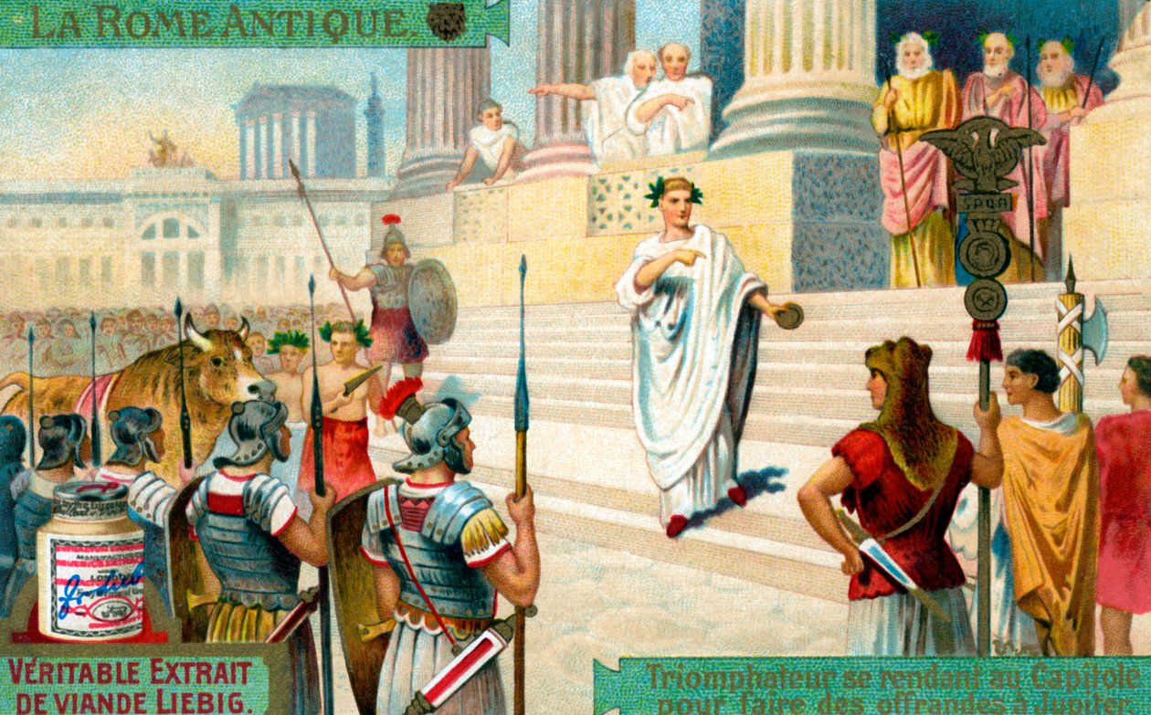 Triunfo romano - ceremonia civil/rito religioso de Unbekannter Künstler