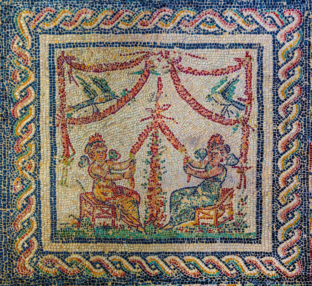 Villa romana con maravillosos suelos de mosaico de Unbekannter Künstler