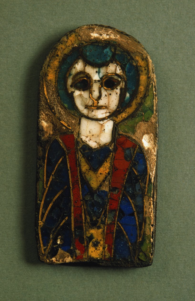 Placa redondeada, que representa a Cristo o un santo, finales del siglo IX de Unbekannt