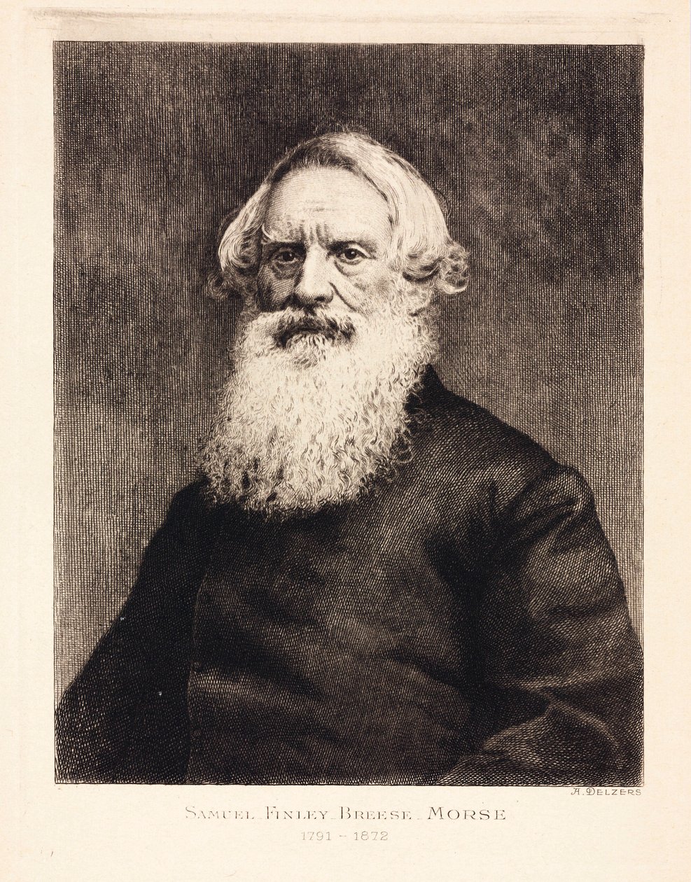 Samuel F B Morse, artista estadounidense e inventor del código Morse, c.1870 de Unbekannt