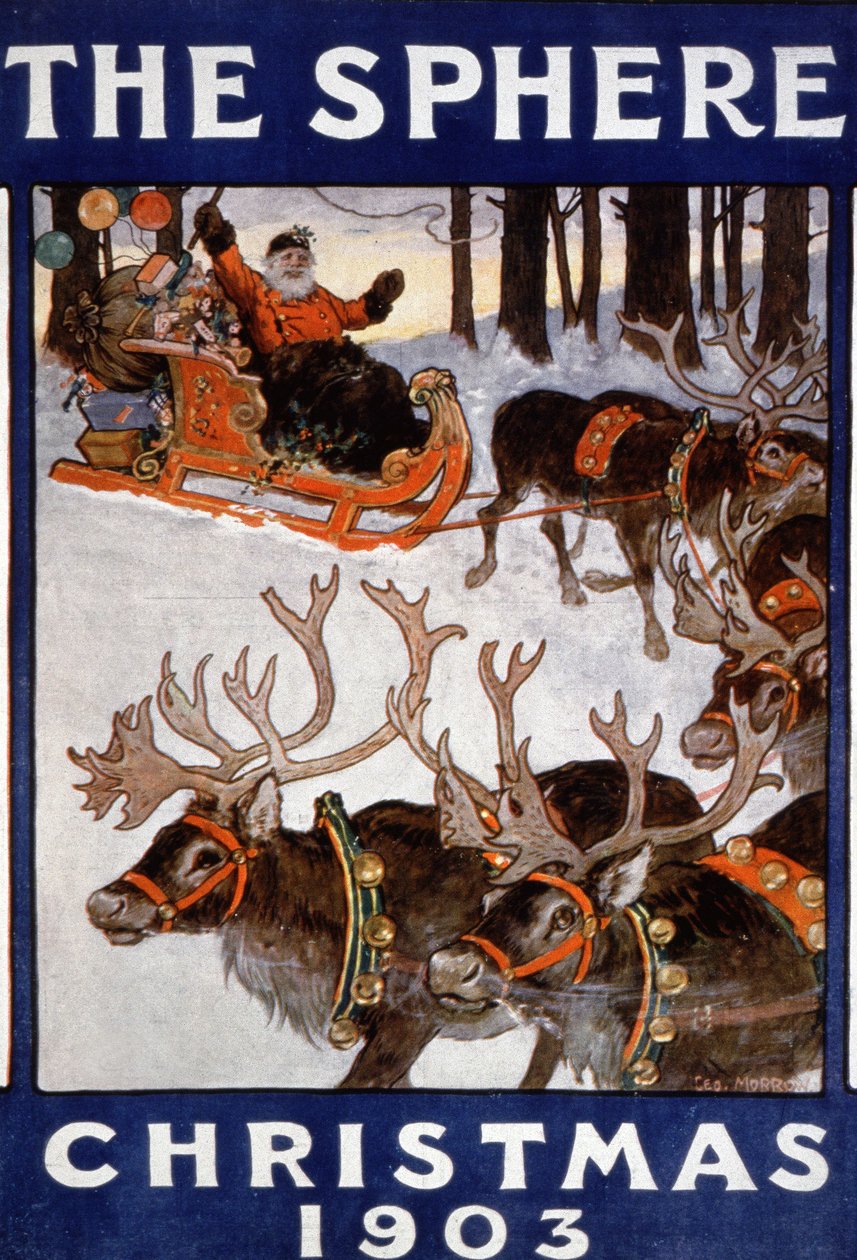 Papá Noel y sus renos de Unbekannter Künstler