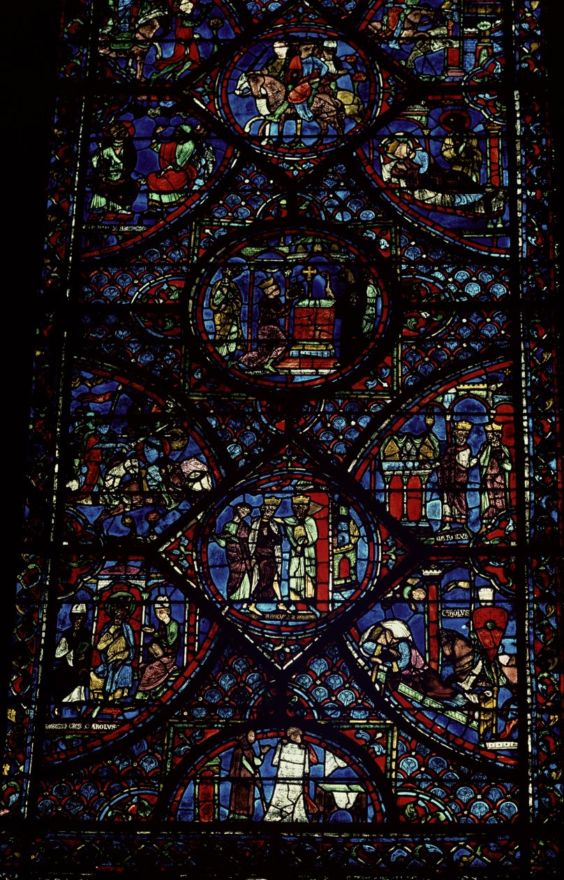 Escenas de la Vida de Carlomagno (747-814) del deambulatorio, c.1215-35 de Unbekannt