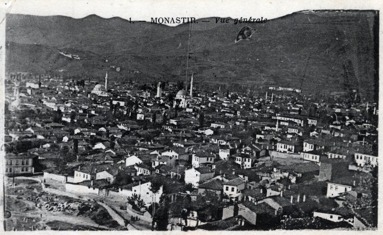 Serbia, Monastir: vista general de la ciudad, Monastir ahora se llama Bitola y está ubicada en Macedonia de William M. Timlin