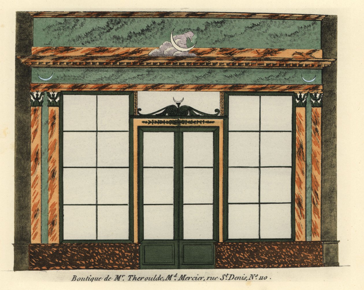 Escaparate de la mercería de Monsieur Theroulde de Unbekannter Künstler