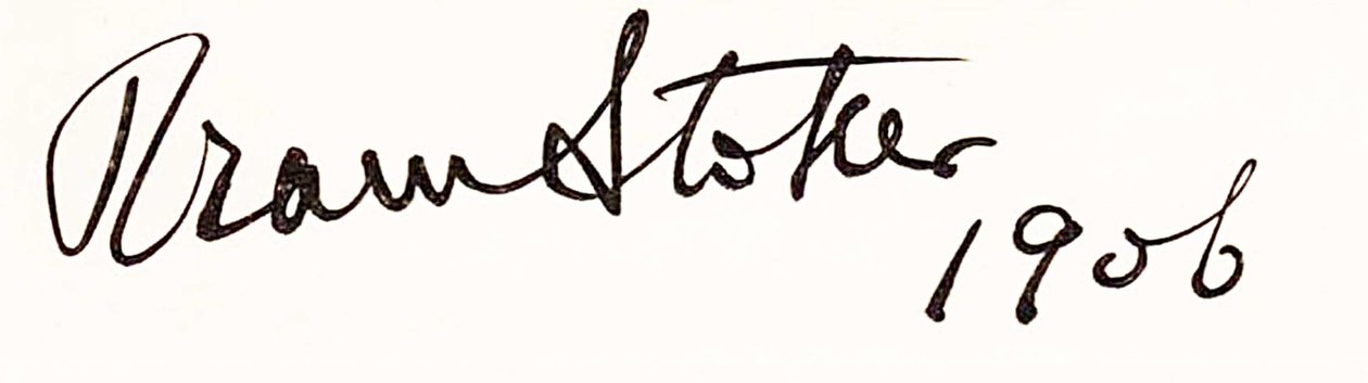 Firma de Bram Stoker de Unbekannt