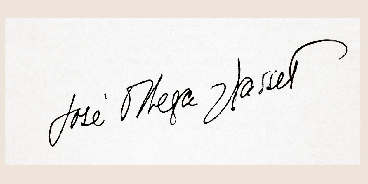 Firma de José Ortega y Gasset de Unbekannt