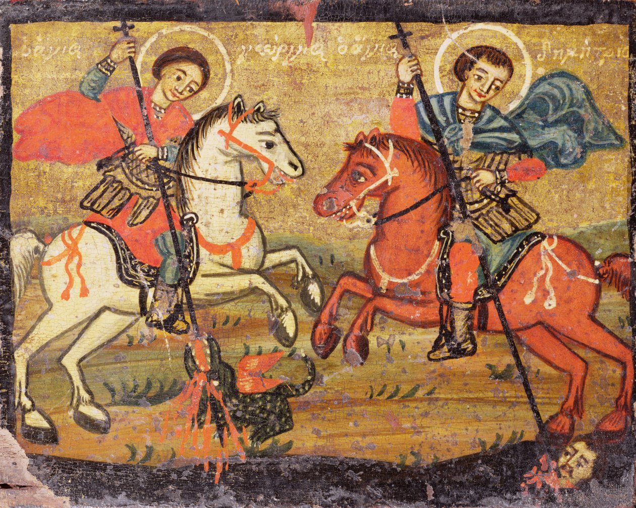 San Jorge y San Demetrio, griego (provincial) de Unbekannter Künstler