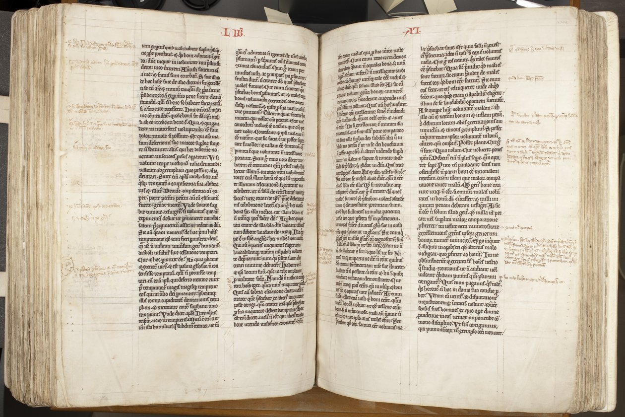 Opera de San Agustín de Hipona, Fol 243 verso 244 recto, c.1200 de Unbekannt