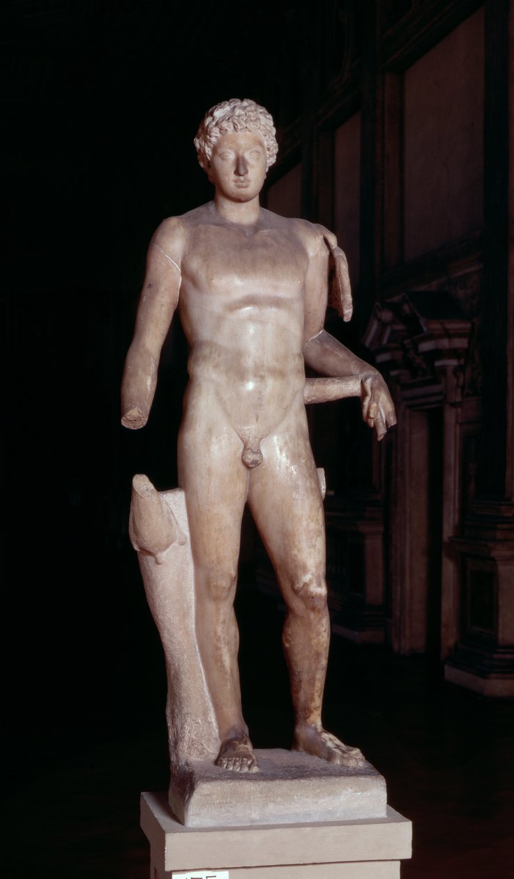Estatua de un joven con los atributos de Mercurio, romana de Unbekannt