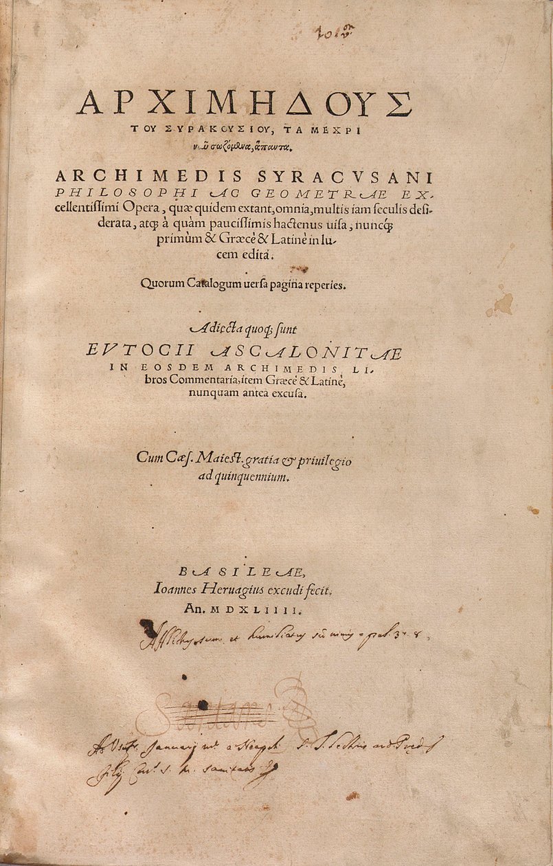 El Palimpsesto de Arquímedes de Unbekannt