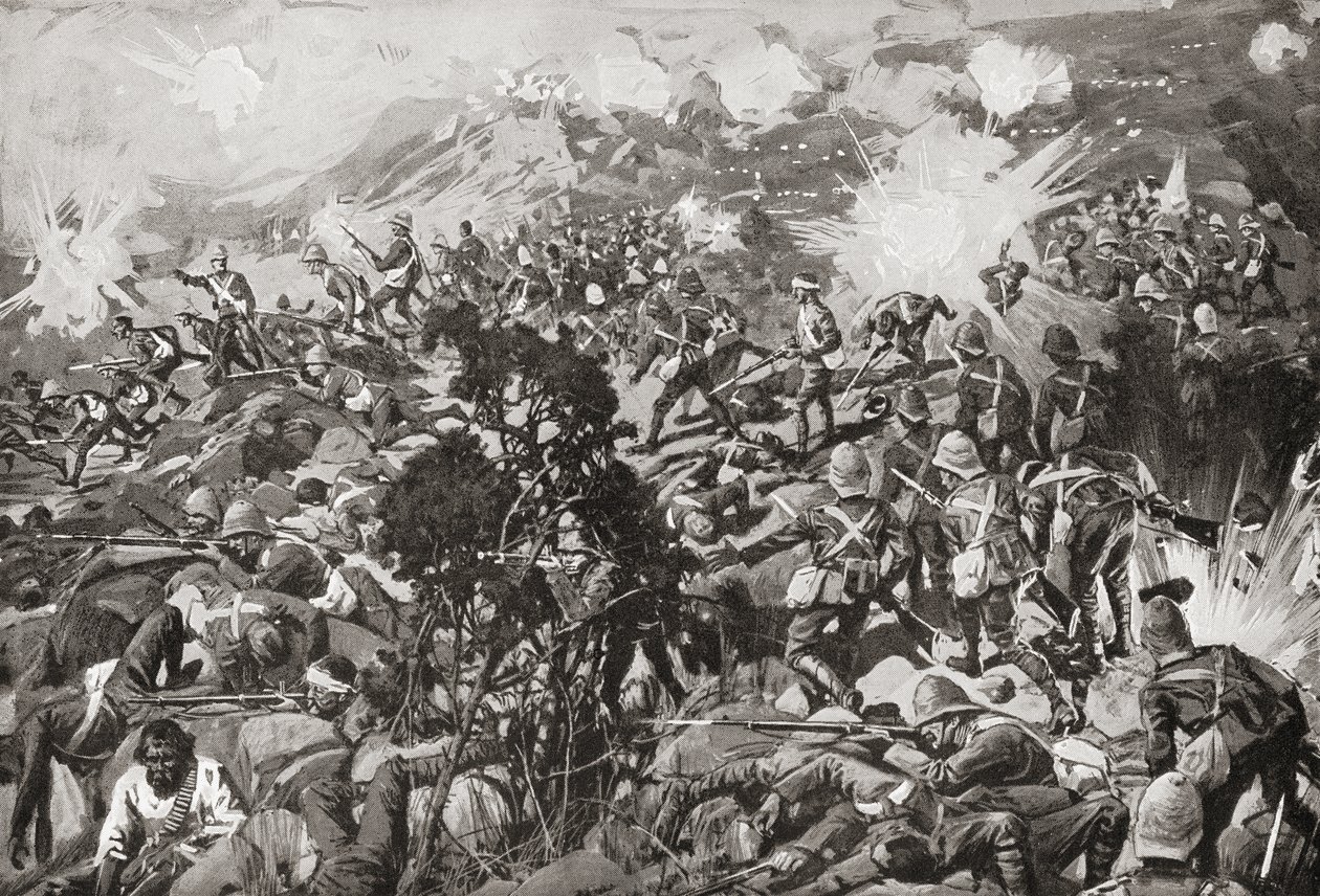 La batalla de Spion Kop, río Tugela, Natal, Sudáfrica, 23-24 de enero de 1900 durante la segunda guerra bóer de Unbekannt
