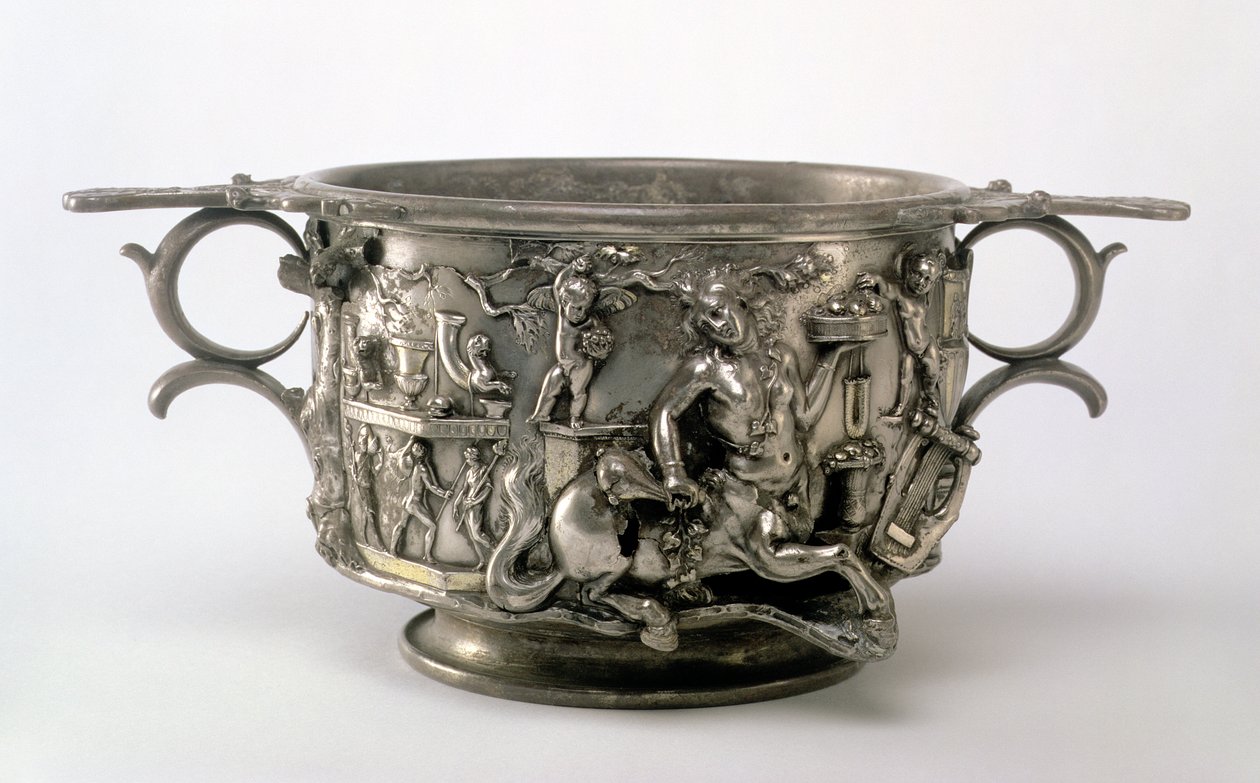 La Copa del Centauro, Galo-Romana, del Tesoro de Berthouville, c. siglos II-III d.C. de Unbekannt