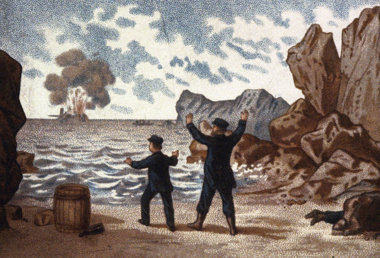Los hijos del capitán Grant, principios del siglo XX (impresión) de Unbekannter Künstler