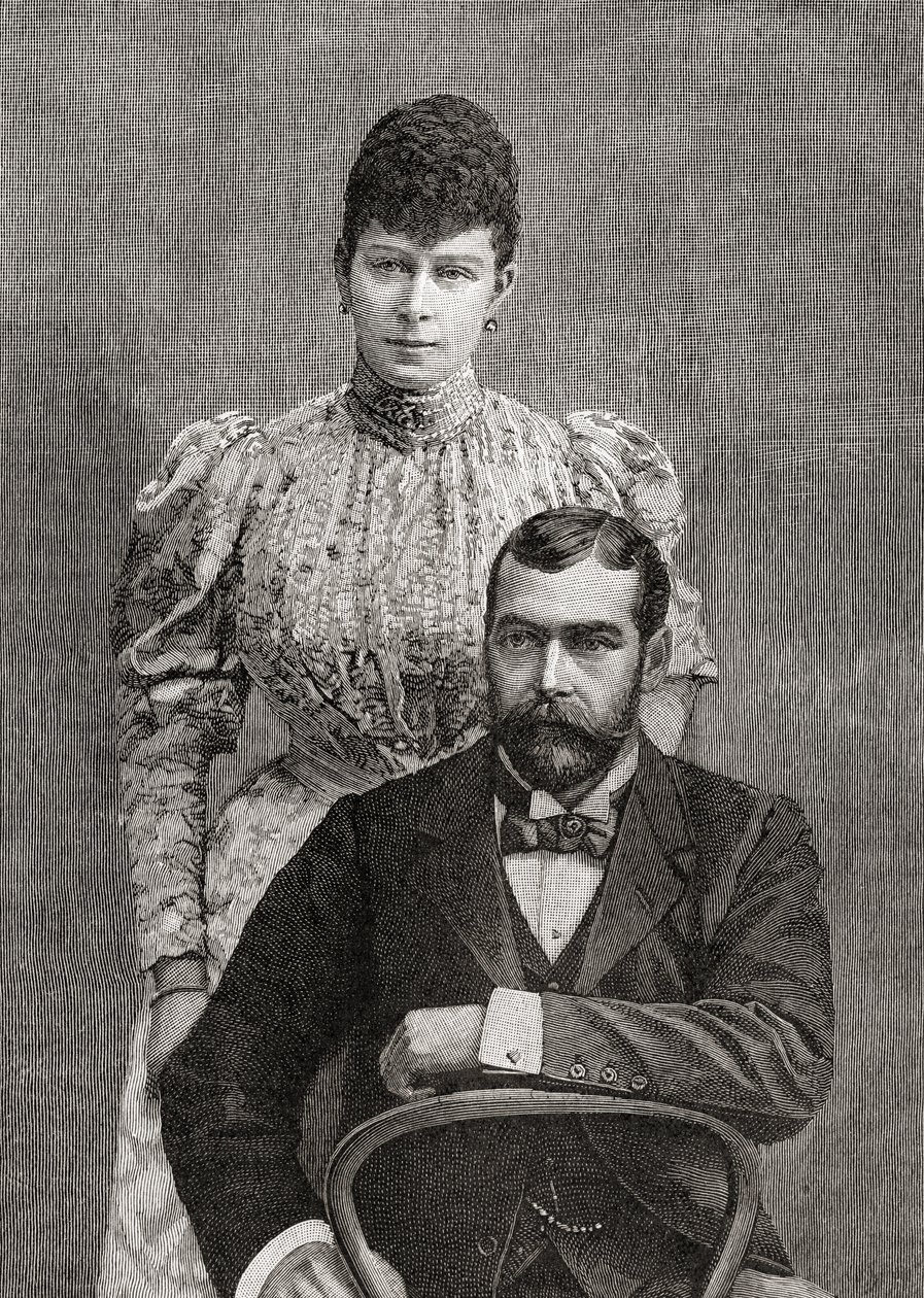 El Duque y la Duquesa de Cornualles, Jorge V y su esposa María de Teck de Unbekannt