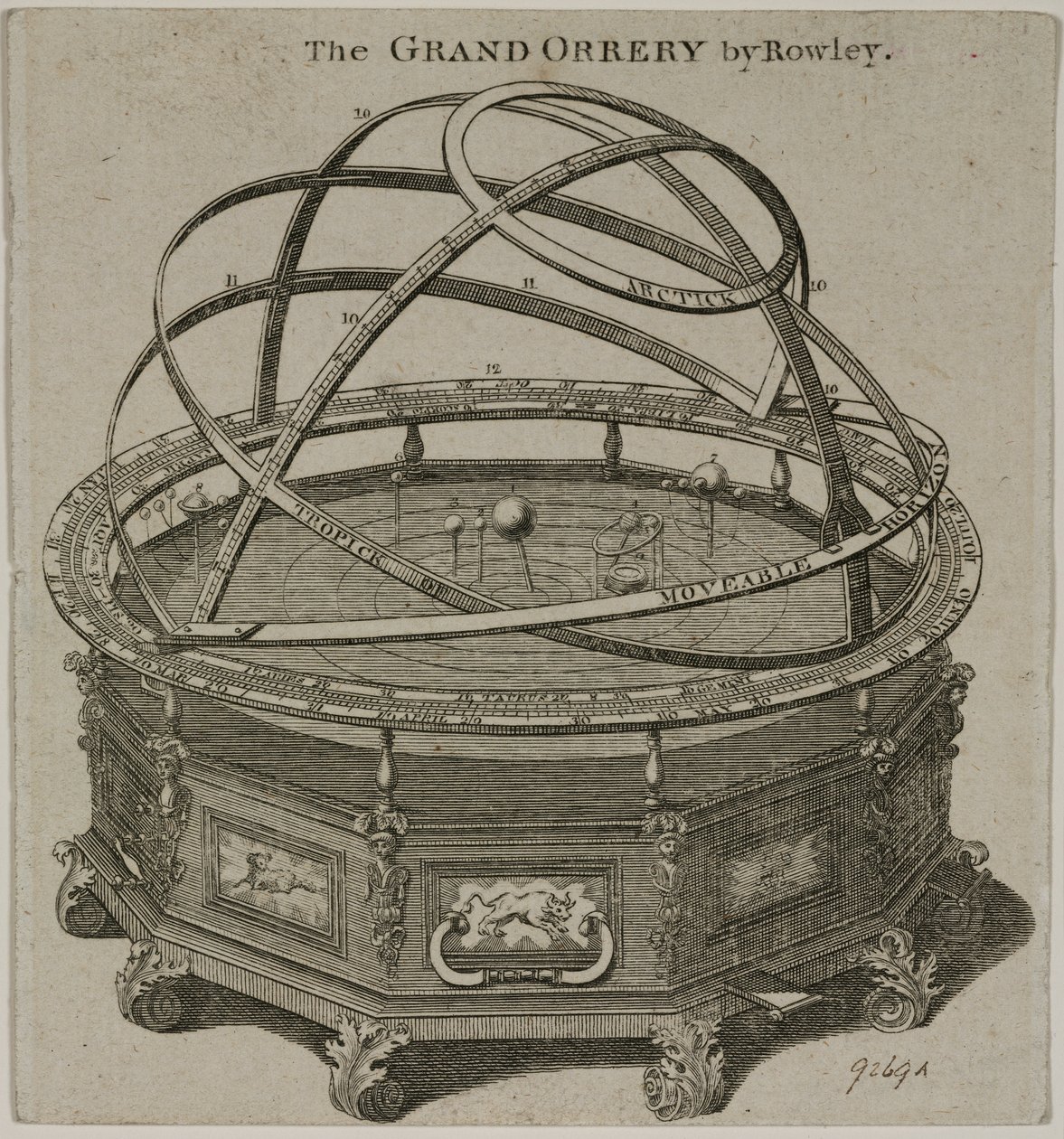 El Gran Orrery por Rowley, Londres de Unbekannt