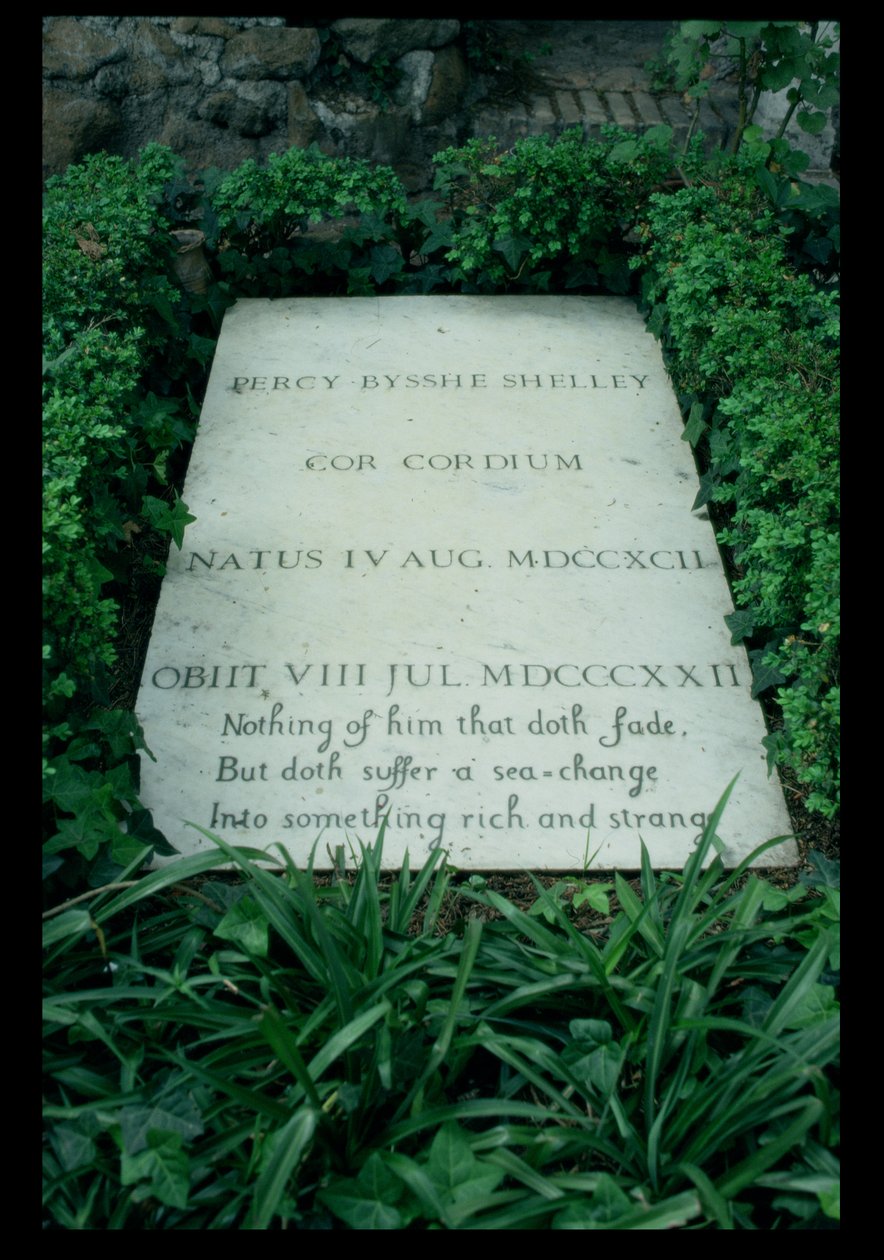La tumba de Percy Bysshe Shelley (1792-1822) de Unbekannt