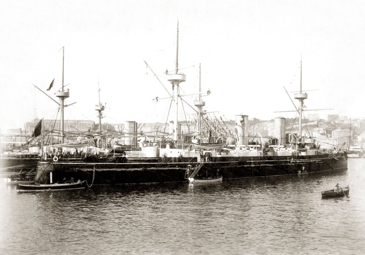 El torpedo italiano "Etna" hacia 1885. de Unbekannter Künstler