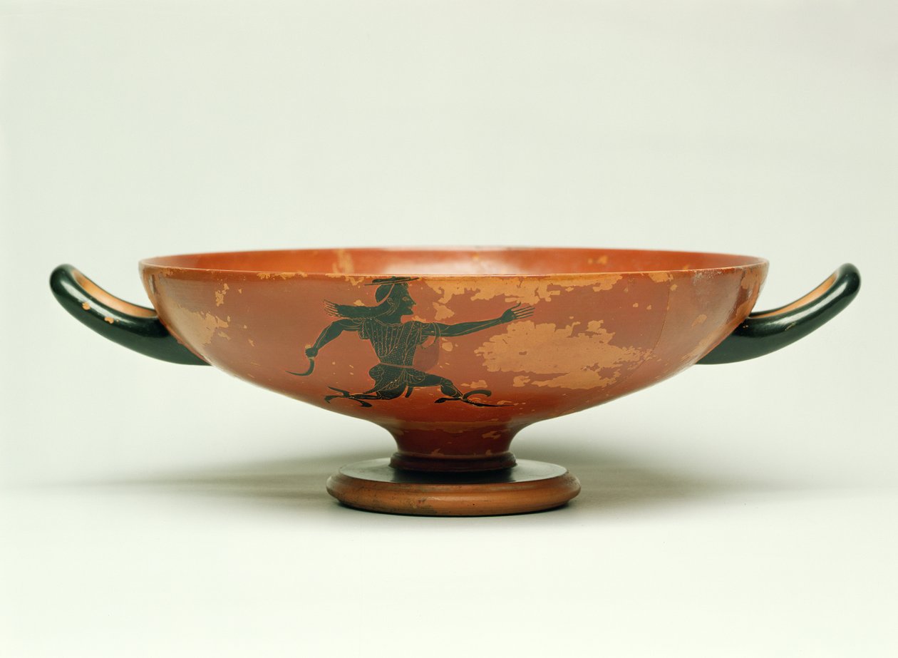 La Persecución de Perseo, kylix de figuras negras áticas hecho por el Maestro Pepaks, 525-520 AC de Unbekannt