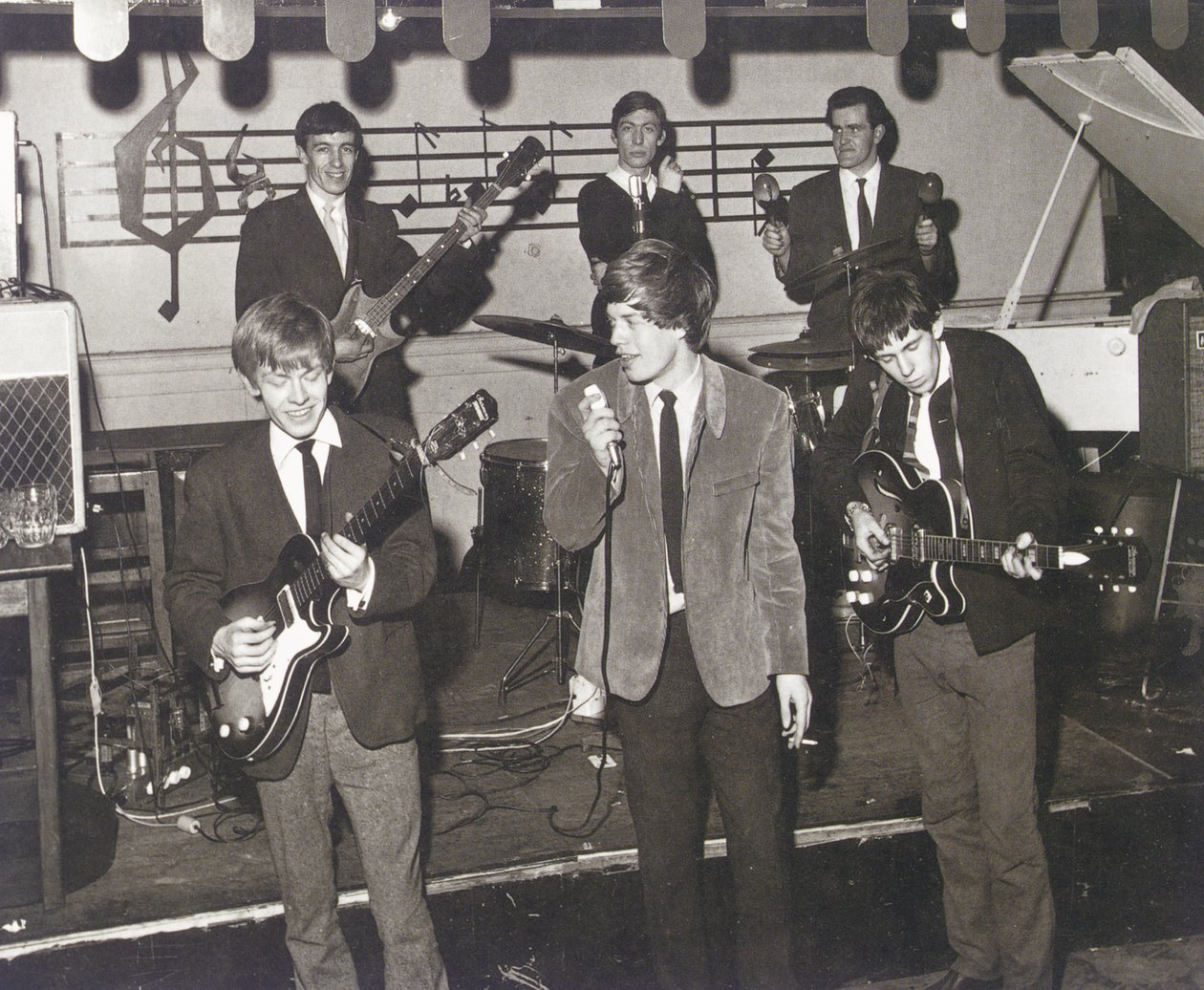 The Rolling Stones en el escenario del Station Hotel, Richmond de Unbekannt