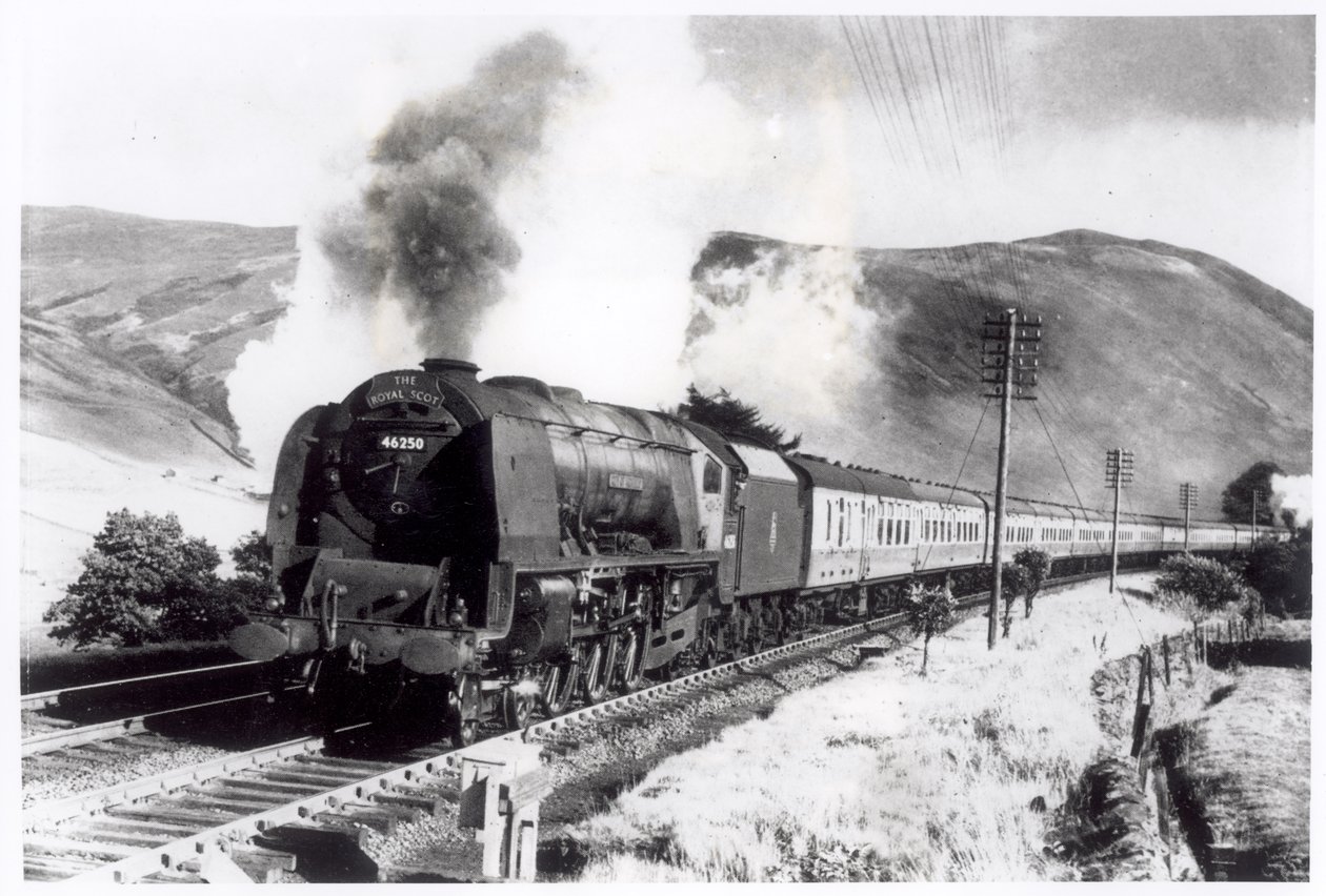 El Royal Scot, locomotora interurbana (foto en blanco y negro) de Unbekannt