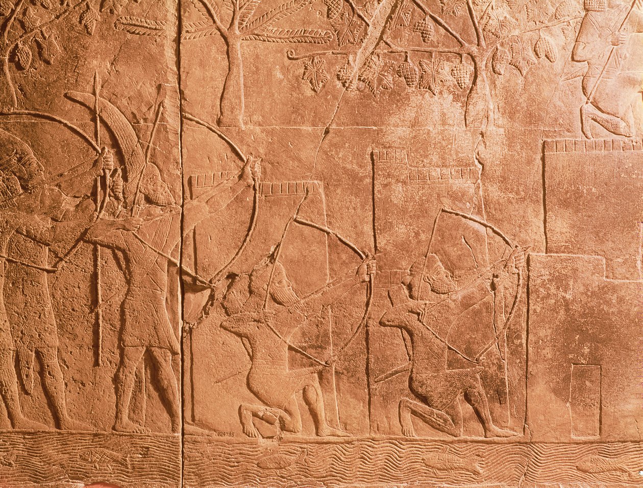 El asedio de Alammu por el ejército de Senaquerib (704-681 a.C.) (detalle) de Unbekannt