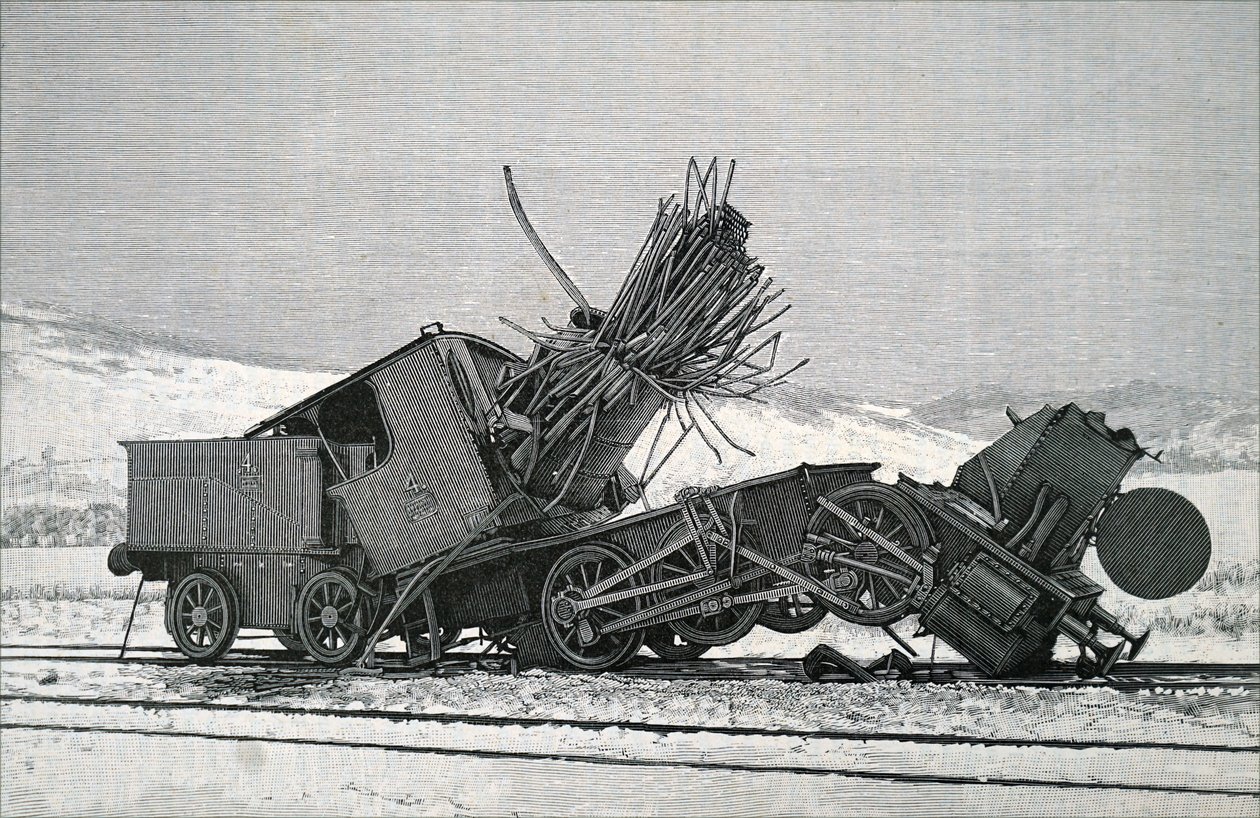 Las secuelas de un gran accidente de tren de Unbekannt