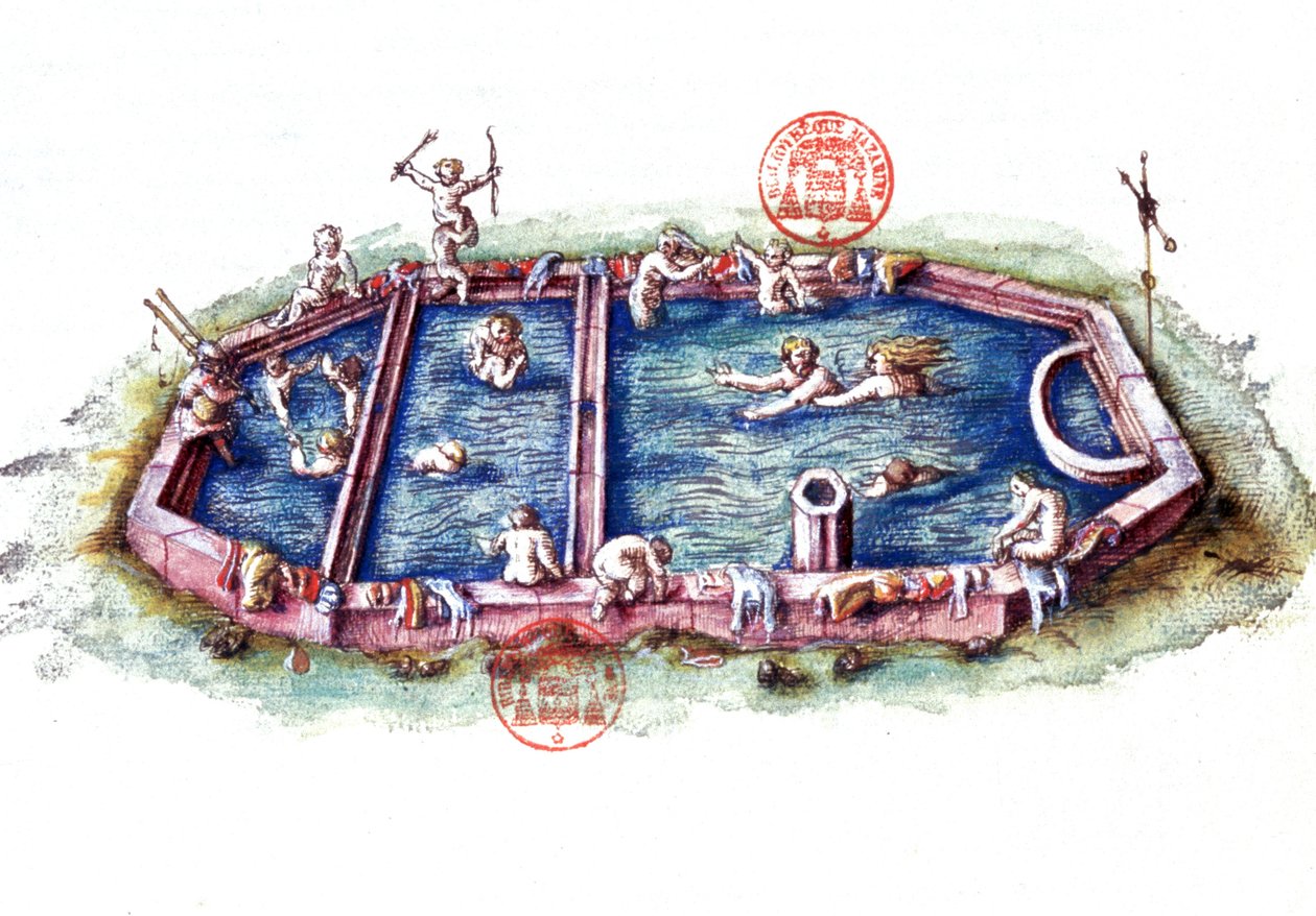 Los baños de Neris les Bains, balneario de Auvernia de Unbekannter Künstler
