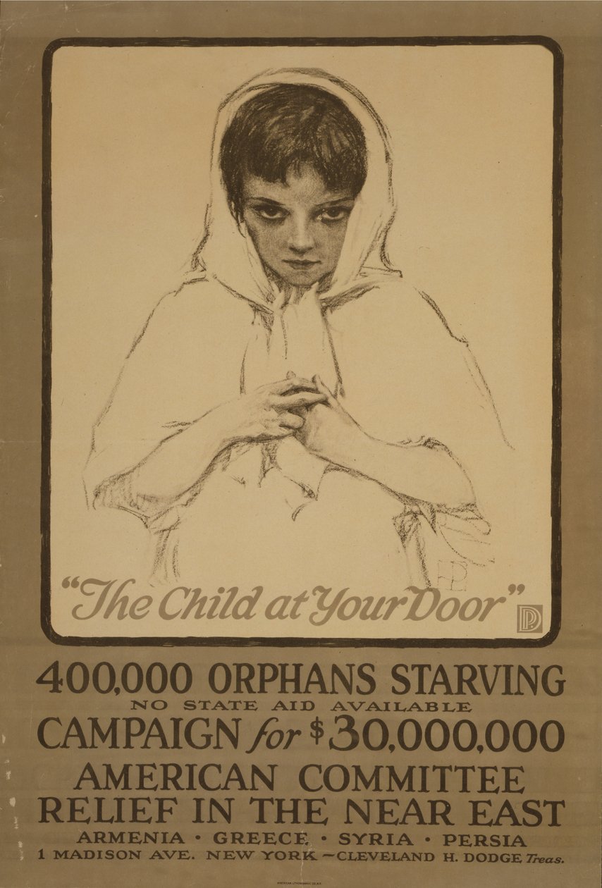 Cartel de la campaña "El niño en tu puerta de Unbekannter Künstler