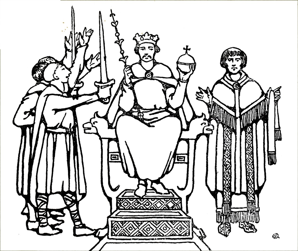 La coronación del Rey Harold Godwinson de Unbekannt