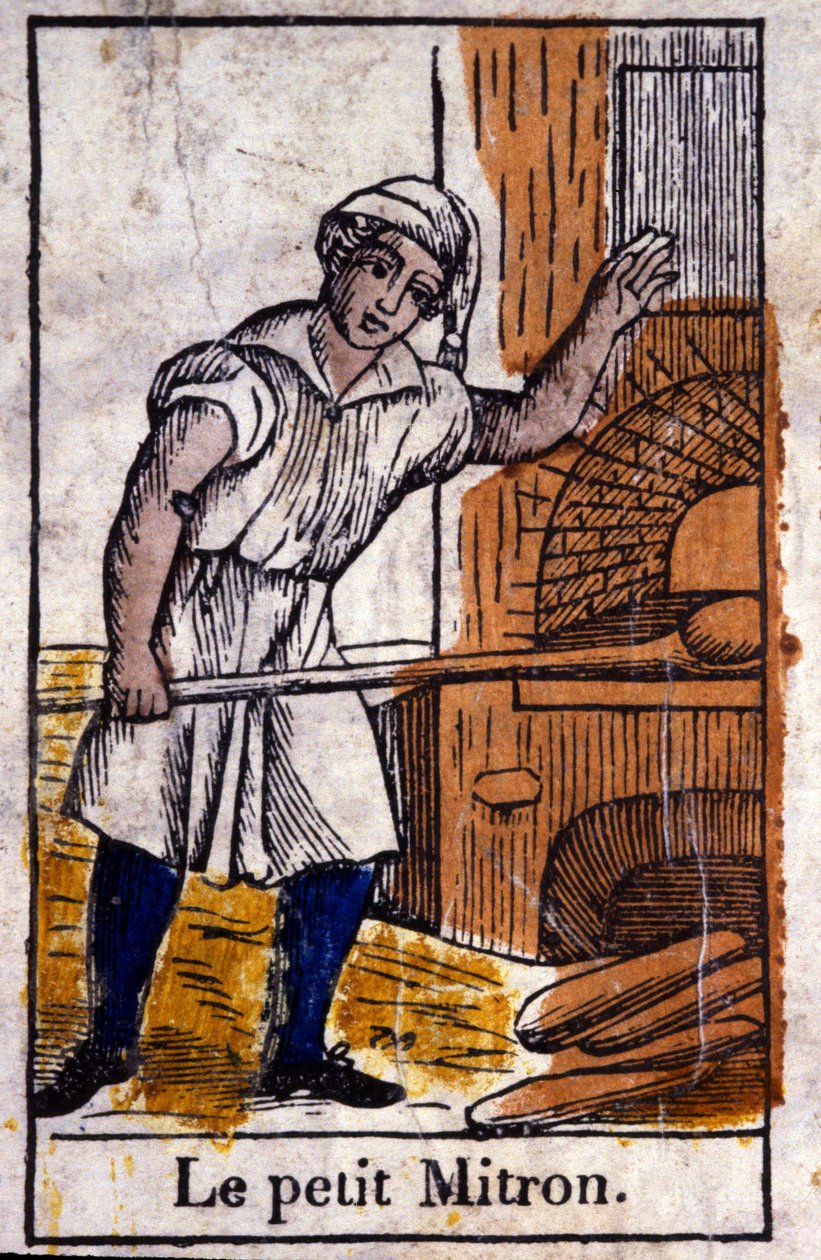 El niño del panadero, c.1850 (grabado ) de Unbekannter Künstler
