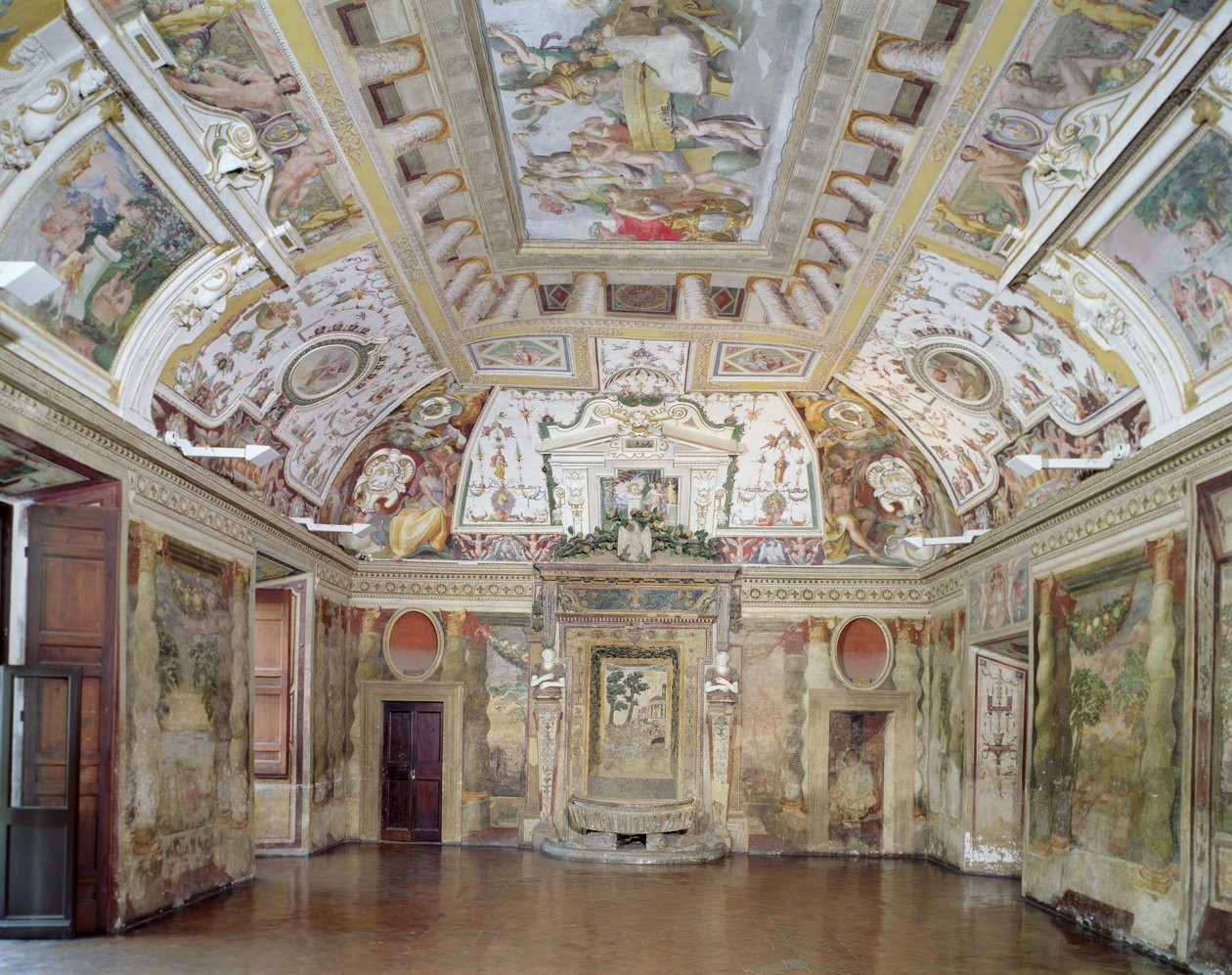 El salón principal, diseñado por Pirro Ligorio para el Cardenal Ippolito II d