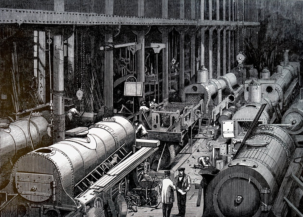 El piso de fabricación de Robert Stephenson and Company de Unbekannt