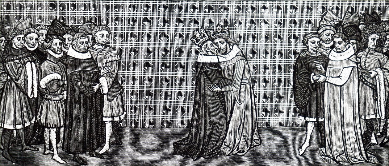 El encuentro del rey Eduardo III y el rey Felipe V de Francia de Unbekannt