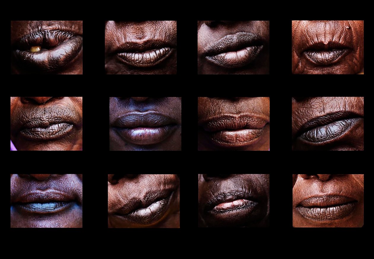 Las bocas que gritan en silencio, parte de una serie de imágenes de Darfur, las imágenes compuestas son muy fuertes y una nueva mirada sobre el genocidio, Sudán, África (foto) de Unbekannter Künstler