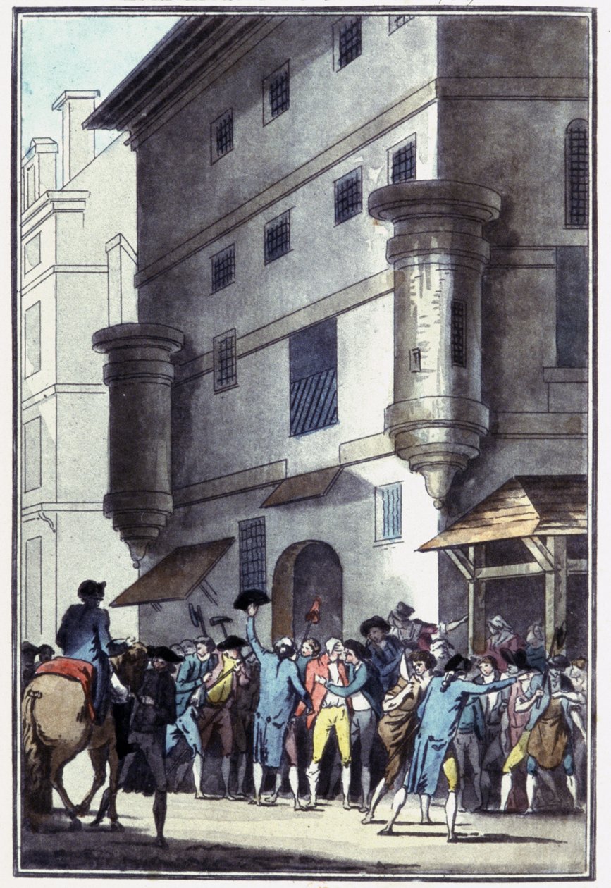 El pueblo entrega a los presos de la abadía de Saint Germain de Unbekannter Künstler