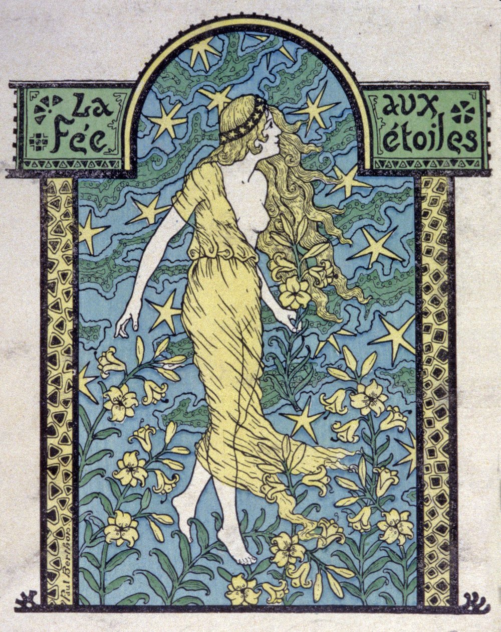 El hada de las estrellas, hacia 1900 (ilustración) de Unbekannter Künstler
