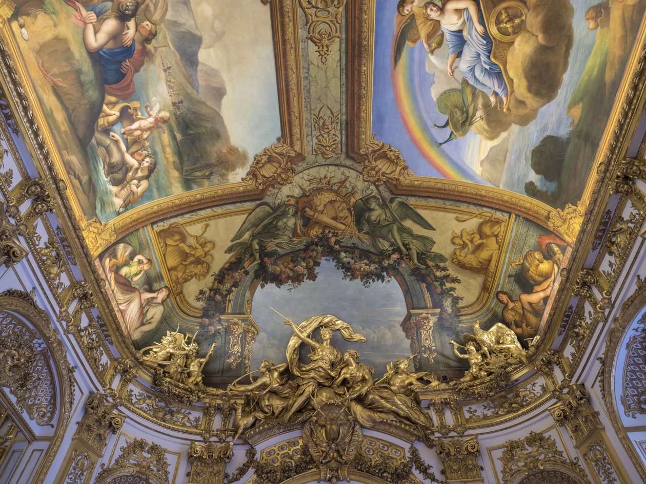 El trofeo de Diana Cazadora, un grupo esculpido de la puerta de la Galería dorada, por François Antoine Vasse (1681-1736), circa 1715. Banque de France. Hotel de Toulouse, antiguo hotel de la Villiere, París - Hotel de Toulouse, sede del Banque de France de Unbekannt