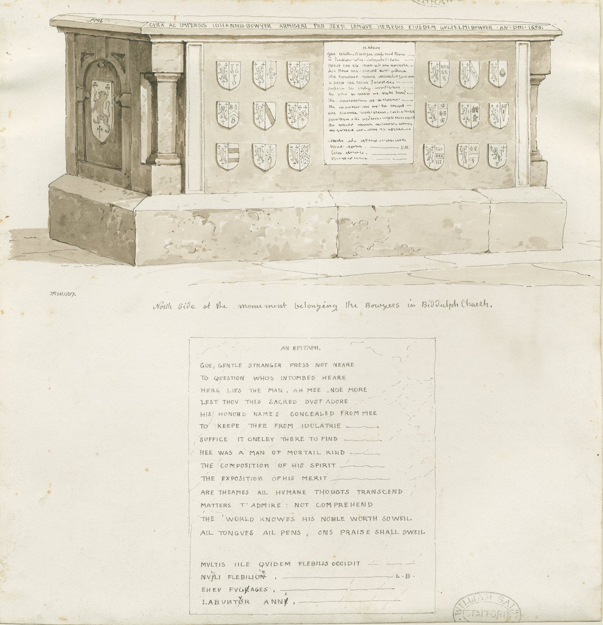 Tumba en la Iglesia de Biddulph - William Bowyer de Unbekannt