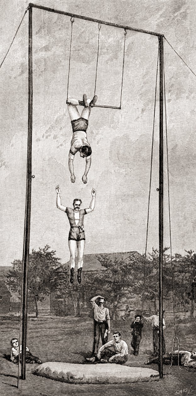 Artistas de trapecio en el siglo XIX, de The Century Magazine, publicado en 1887 de Unbekannt