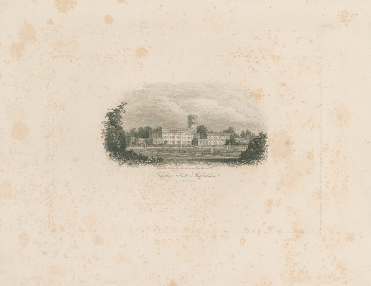 Trentham Hall: grabado en acero de Unbekannt