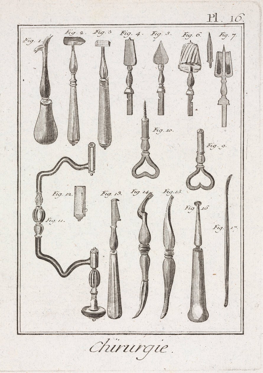Trepanación Instrumentos de trepanación de Unbekannt